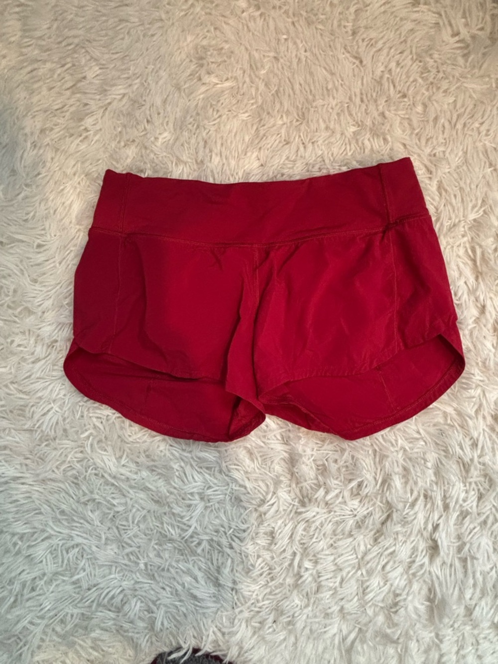 lululemon athletica Women's Red Athletic Running Shorts